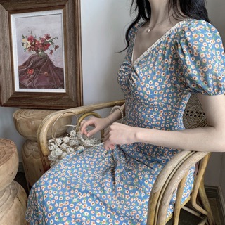[Order] Váy hoa nhí thắt eo
