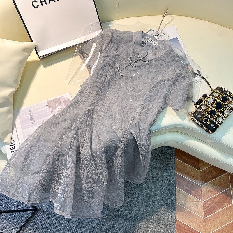 Đầm Sườn Xám Kiểu Dáng Ngọt Ngào Phong Cách Retro