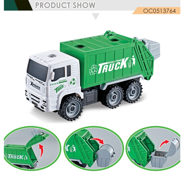 Đồ Chơi Xe Đổ Rác Cho Bé Chạy Bằng Dây Cót, Xe Mô Hình Hốt Rác Quà Tặng Sinh Nhật