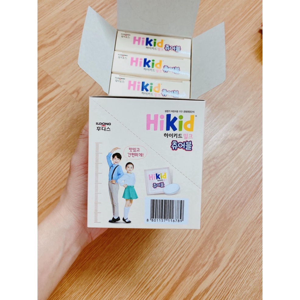 Kẹo Sữa Hikid Milk Chewable lẻ hộp 20 viên