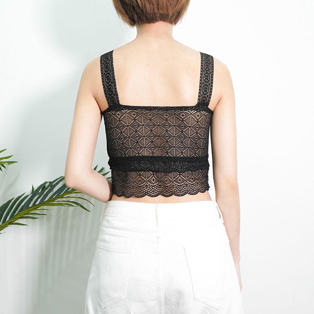 BACK2LIFE Áo Lót Dạng Ống Phối Lưới Thoáng Khí Chống Chói Cho Nữ