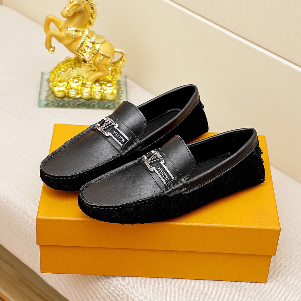 Giày lười nam da thật Louis Vuitton LV thiết kế sang trọng và trẻ trung mang đến thời trang cao cấp