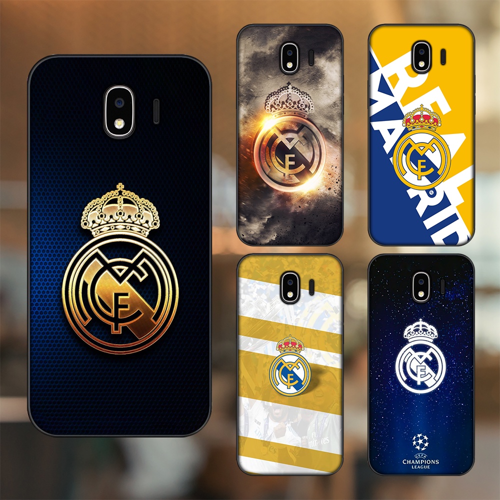 Ốp lưng Samsung J4 viền đen in hình Real Madrid
