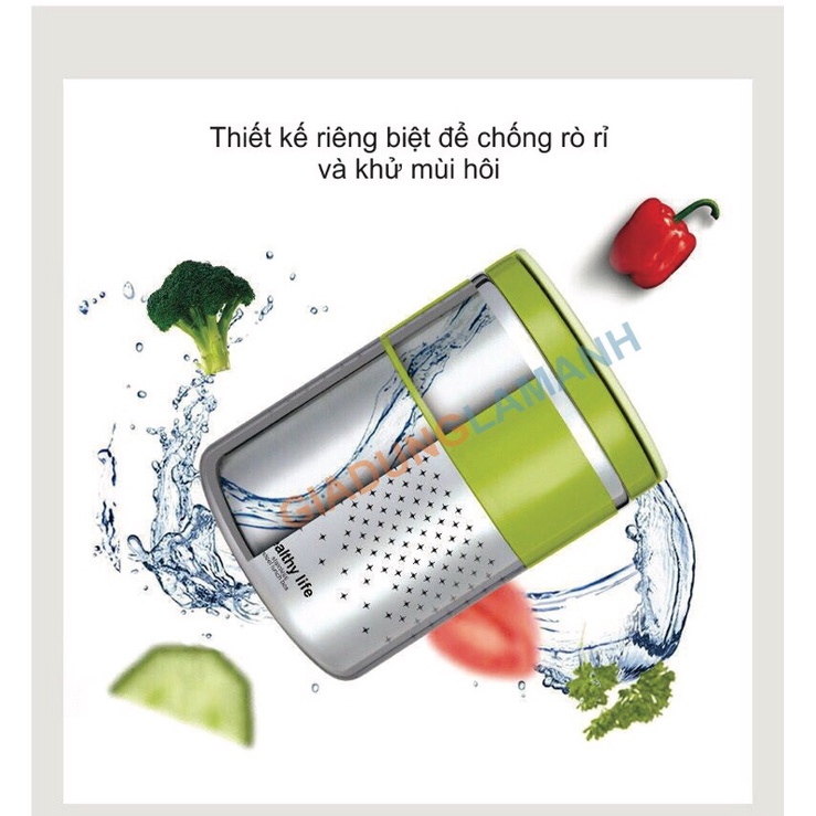 Hộp cơm giữ nhiệt 2 tầng 2 khay TEDEMEI, cà men đựng cơm, cặp lồng ủ nóng 6-8 tiếng