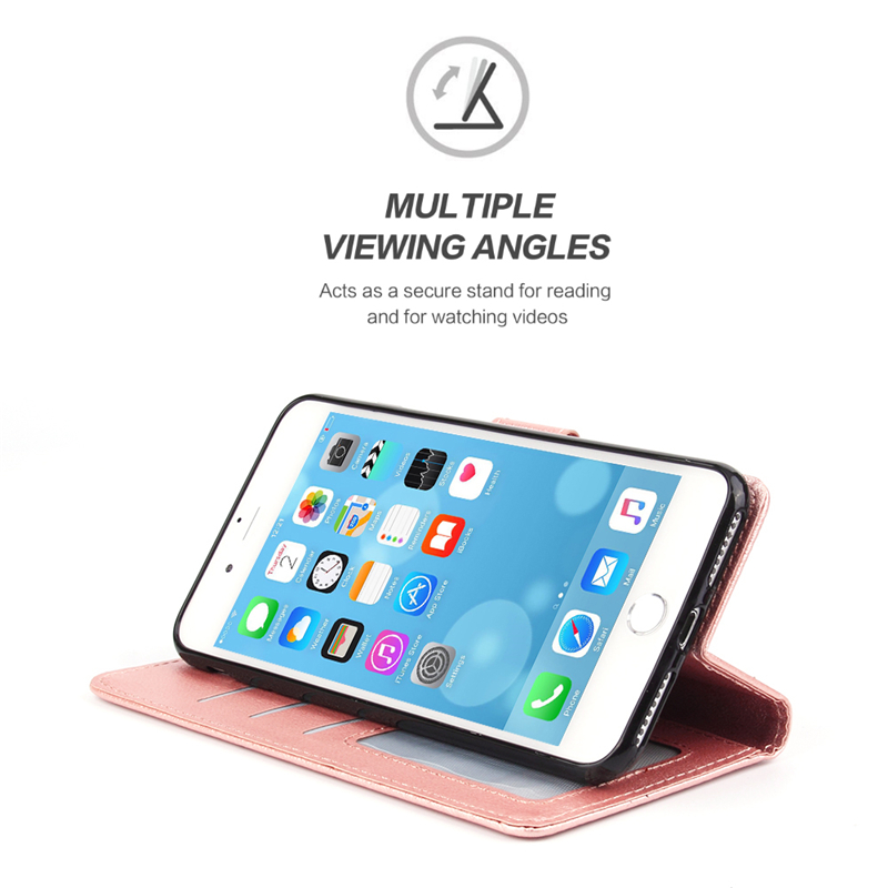 Bao da nắp gập có ngăn đựng thẻ thích hợp cho Iphone 14 13 12 Mini 11 Pro Xs Max Xr I8 I7 Plus Se2020