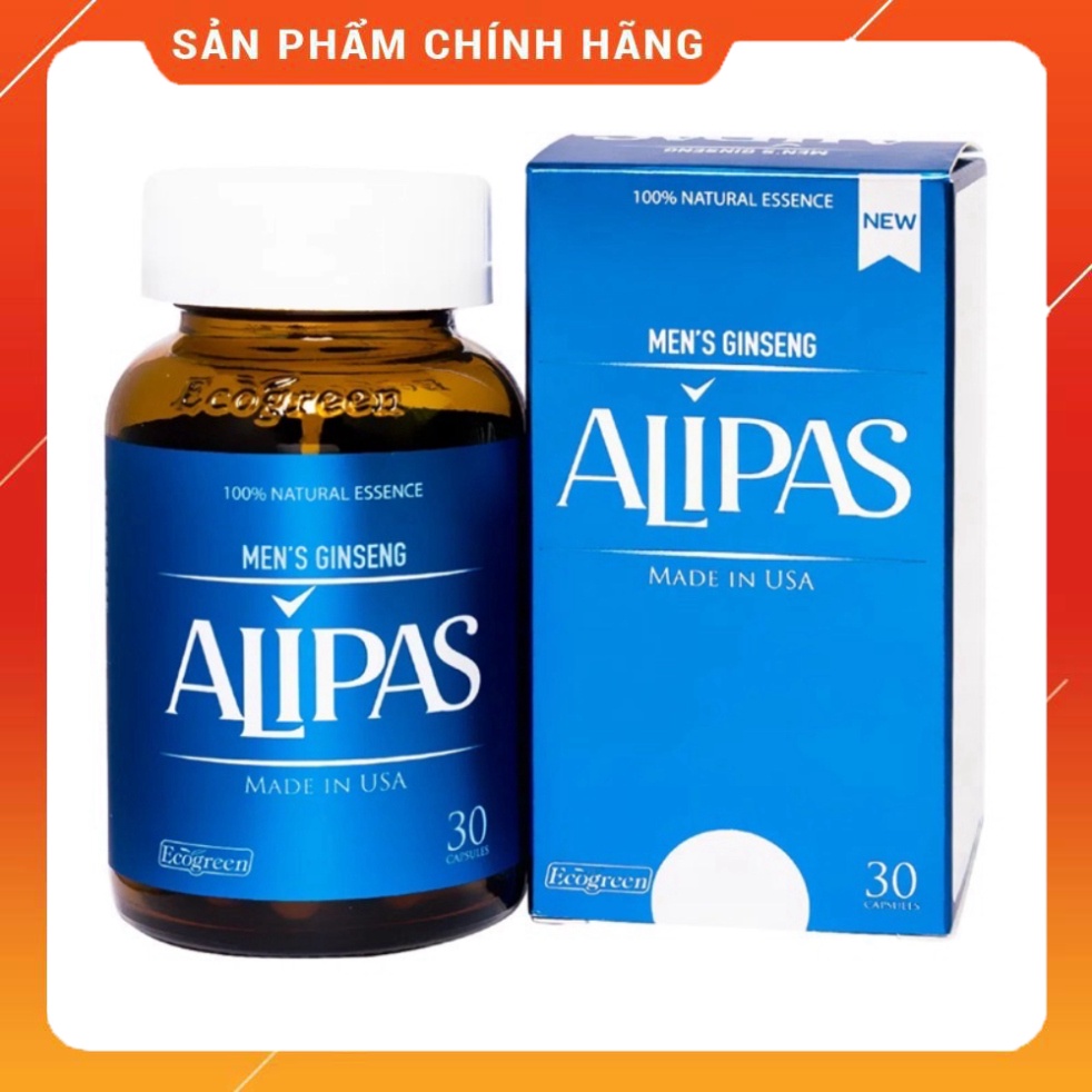 Viên Uống Tăng Cường Sinh Lực Phái Mạnh Sâm  Alipas New Ecogreen 30 Viên [CHÍNH HÃNG VỚI TEM CÀO CHÍNH HÃNG