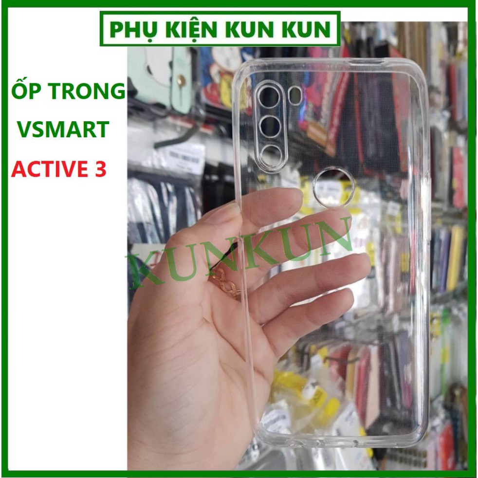 Ốp lưng Vsmart Active 3 - Dẻo -Trong suốt - lâu ố vàng -Thiết kế bảo vệ Camera không bị trầy xước -Chất liệu TPU cao cấp