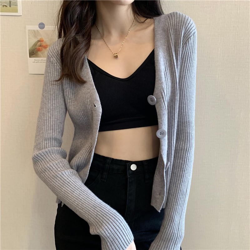 Áo Khoác Cardigan nữ cổ tim cực xinh