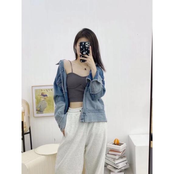 ❤️ Áo Lót Nữ , Áo Bra Len Tăm Cúp Ngực Dáng Lửng Phong Cách Hàn 2820 ❤️