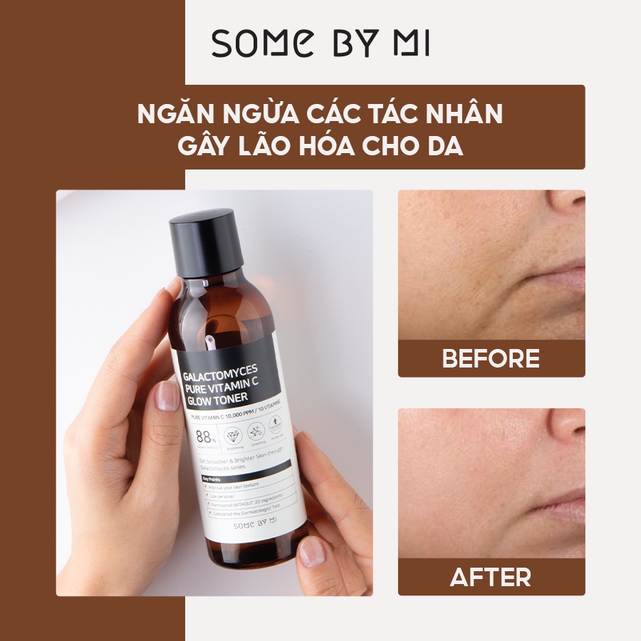 Nước Hoa Hồng Dưỡng Trắng, Chống Lão Hóa SomeByMi Galactomyces Pure Vitamin C Glow Toner 200ml