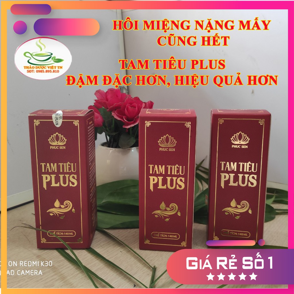 Nước súc miệng TAM TIÊU PLUS hết HÔI MIỆNG hơi thở THƠM MÁT đậm đặc hơn, hiệu quả cao lọ 140ml sale kịch sàn