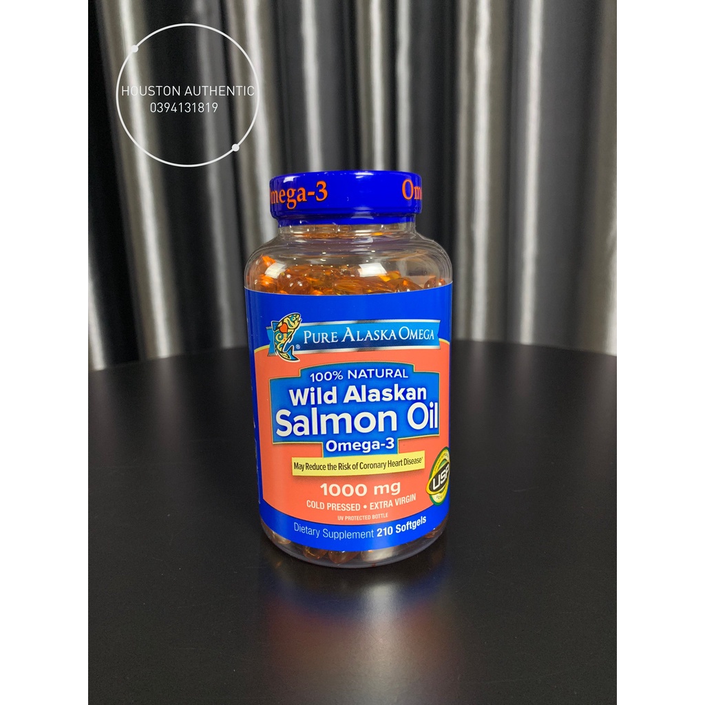 Dầu cá omega 3 WILD ALASKAN SALMON OIL 1000mg - 210 viên _ Live mua hàng tại Mỹ