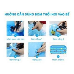 Bể Bơi Phao 3 Tầng Cho Bé, Quà Tặng Bơm Điện Hấp Dẫn, Hàng Loại 1 Có Đáy Chống Trượt, An Toàn Khi Sử Dụng