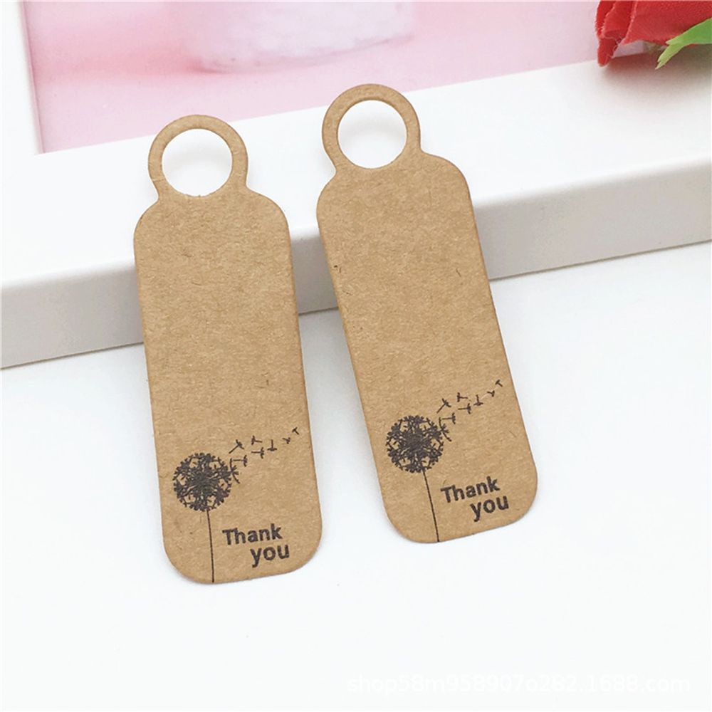 UUMIR Set 100 thẻ giấy 4.5*1.5cm in chữ Handmade with Love dành cho trang trí quà tặng