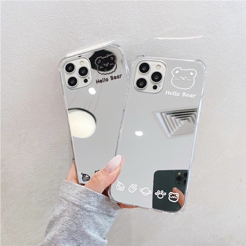Ốp Lưng Gương Chống Sốc Hello Bear