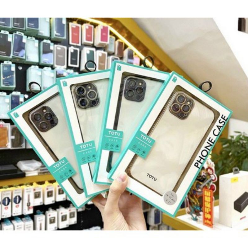 Ốp iphone 14 TOTU viền màu bảo vệ Camera iPhone 15 pro max/15 pro/ 14 pro max/14 pro/ 13 pro max/12 Pro/12 Pro Max