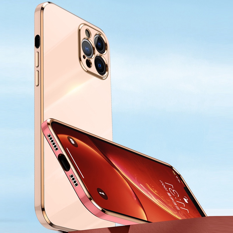 Ốp Điện Thoại TPU Silicon Mềm Mạ Điện Bảo Vệ Máy Ảnh Cho iPhone 12 Pro MAX