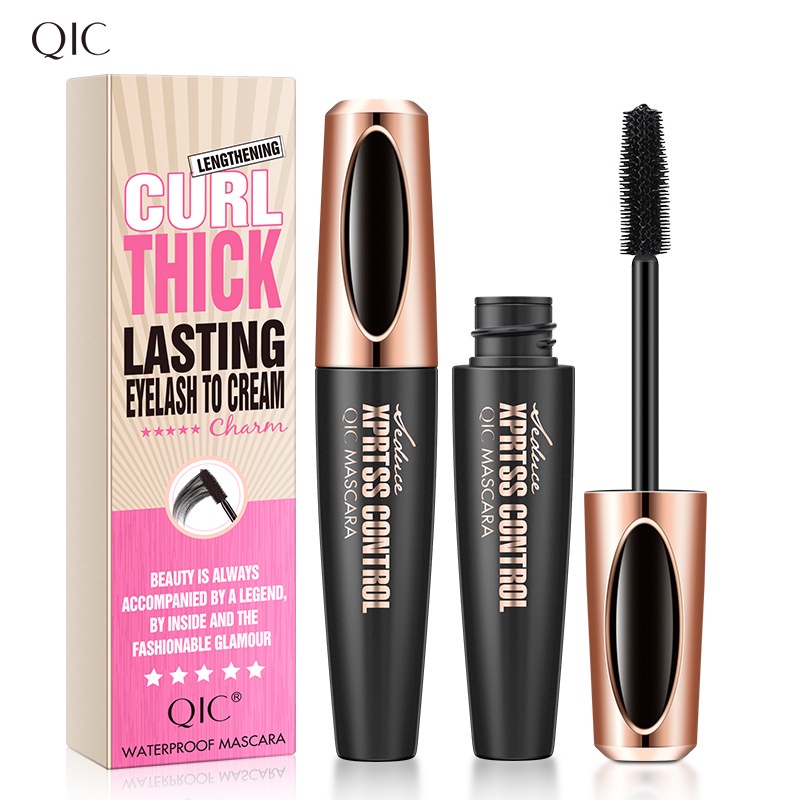 [Hàng mới về] Mascara QIC 3d màu đen chống thấm nước uốn cong làm dày và dài mi