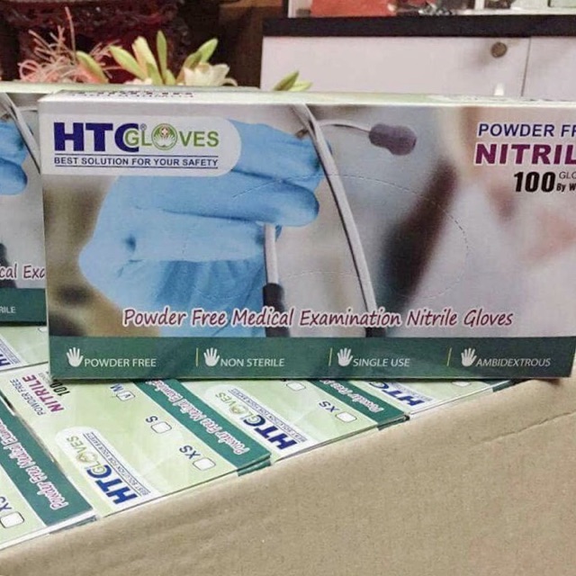 HỘP 100 GĂNG TAY ĐEN NITRILE GLOVES