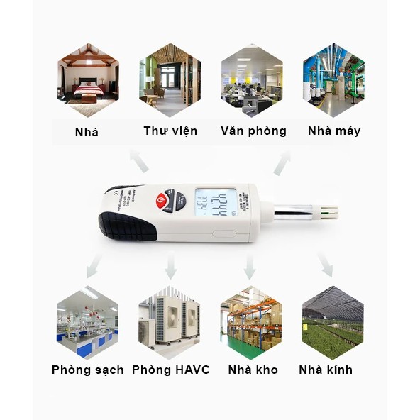 Máy đo độ ẩm và nhiệt độ không khí HT-350