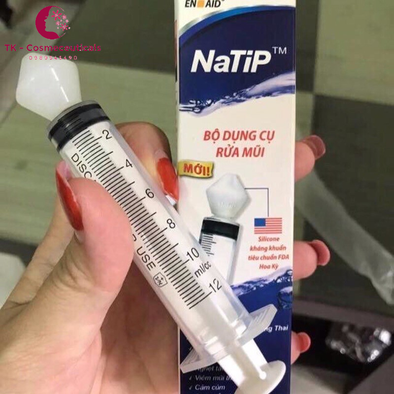 Bộ Dụng Cụ Rửa Mũi NATIP - Xi Lanh 20ml Rời không vỏ hộp