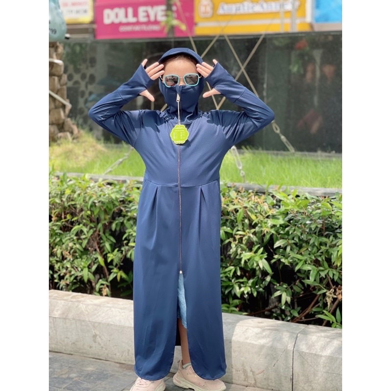 Áo Chống Nắng Toàn Thân Cho Bé Vải Thông Hơi Kim Cương