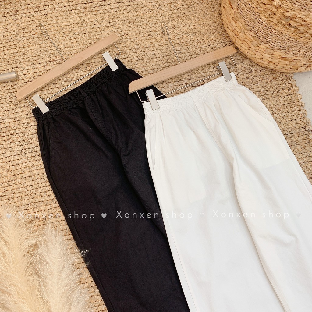 QUẦN KAKI NỮ quần baggy trơn lưng chun co giãn XONXEN SHOP freesize mã 539
