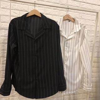 Áo sơmi sọc cổ vest