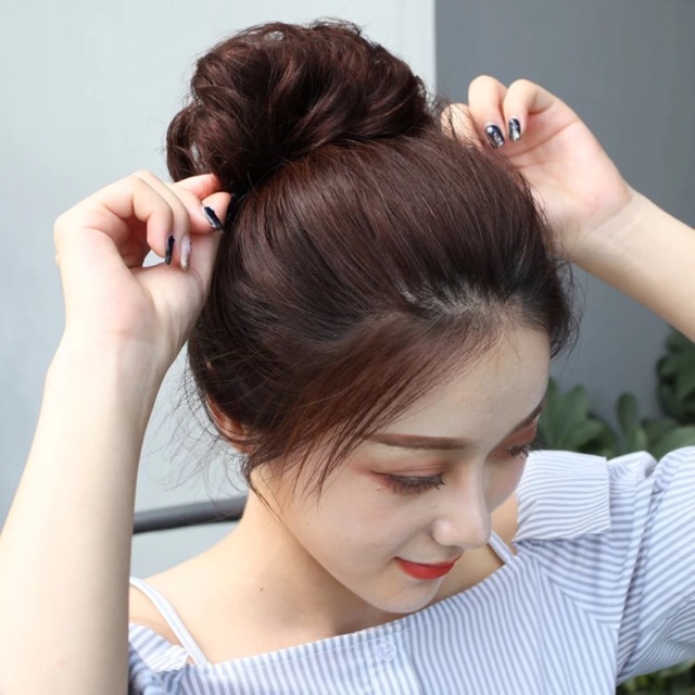 Búi rối to tóc giả cao cấp