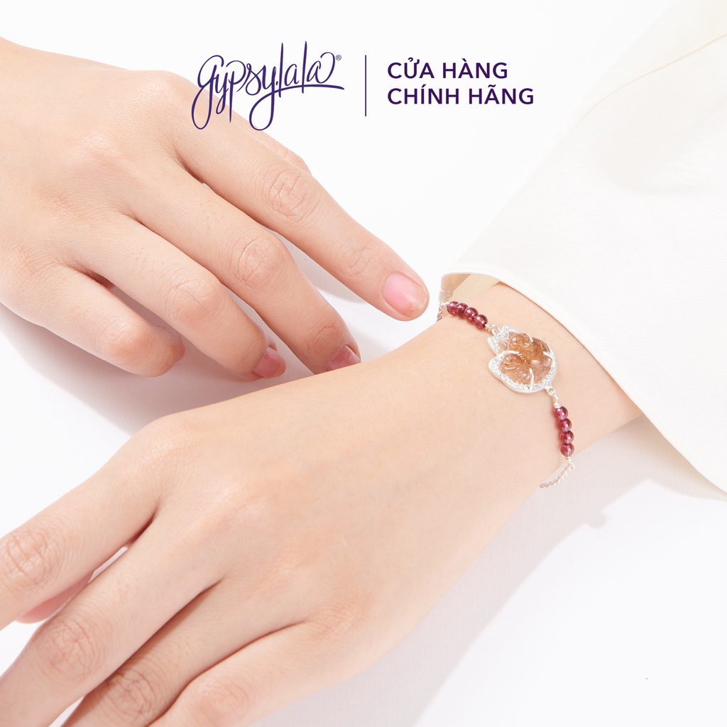 Vòng Tay Hồ Ly Đá Đá Thạch Anh Tóc Nâu Đỏ Thiên Nhiên Phong Thuỷ SP003861 Gypsy.lala