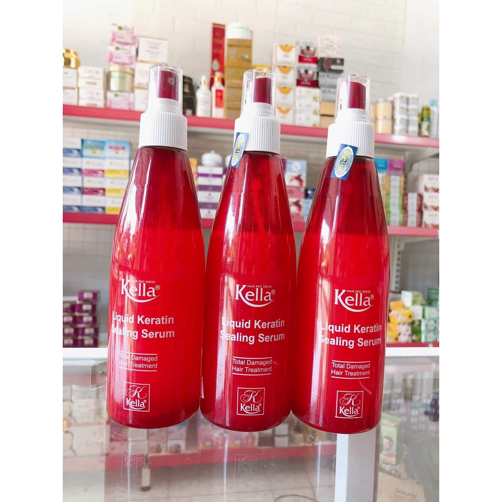 Xịt Dưỡng Tóc Kella Đỏ Keratin Phục Hồi Tóc 250ml - Hair Care Q4