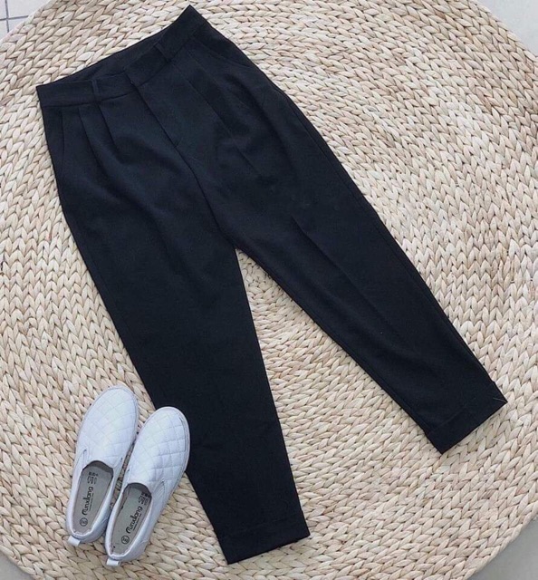 Quần tây baggy đen đơn giản | BigBuy360 - bigbuy360.vn