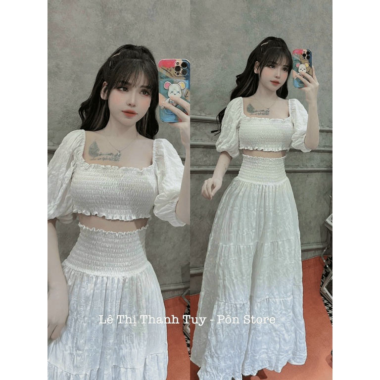 SET VÁY THUN XỐP SIÊU SEXY CHO CHỊ EM CHÁY PHỐ UP Shop Valentina