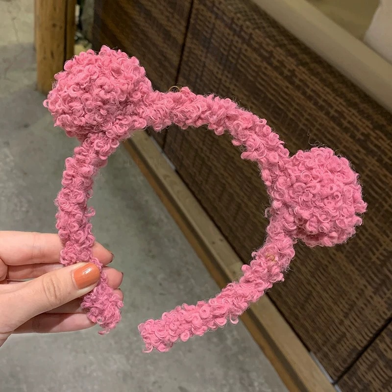 Băng Đô Cài Tóc Hình Tai Gấu Dễ Thương Ngọt Ngào