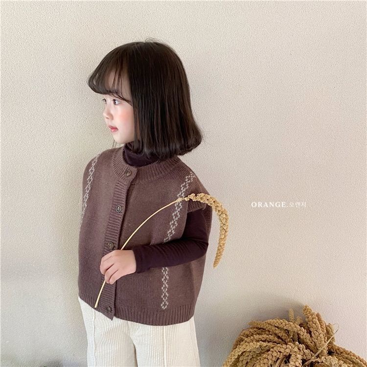 Áo Khoác Cardigan Dệt Kim Không Tay Thời Trang Thu Đông Hàn Quốc Cho Bé