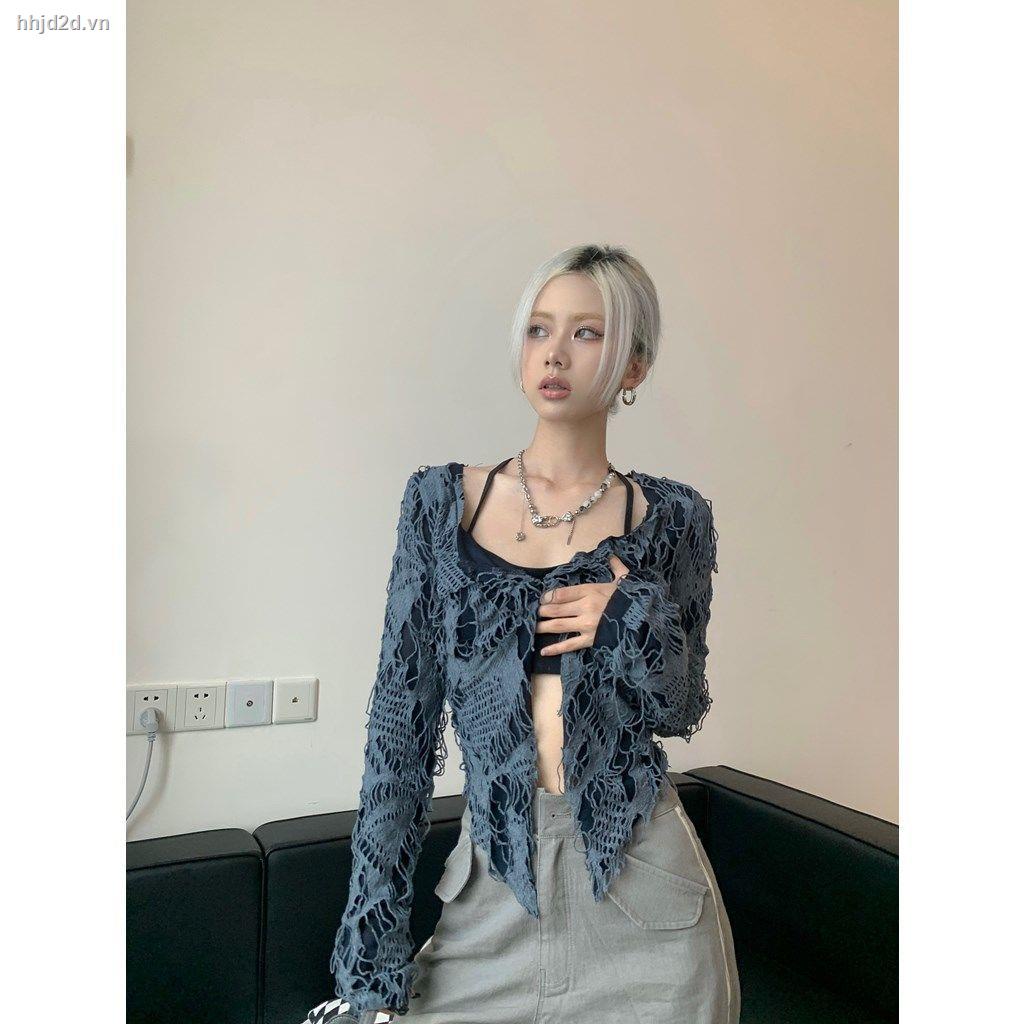 Áo khoác cardigan tay dài chống nắng mùa hè phong cách quyến rũ dễ phối đồ cho nữ