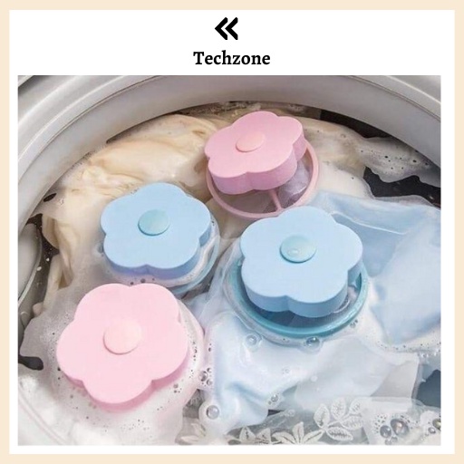 Phao Lọc Cặn Bẩn Máy Giặt, Túi Lọc Gom Rác Lông Tóc Trong Lồng Máy Giặt Hình Bông Hoa