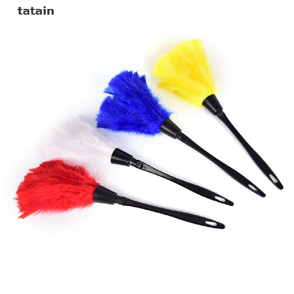 [TAT] Home Office Keyboard Clean Anti Static Turkey Feather Duster Cleaner Brush CVX