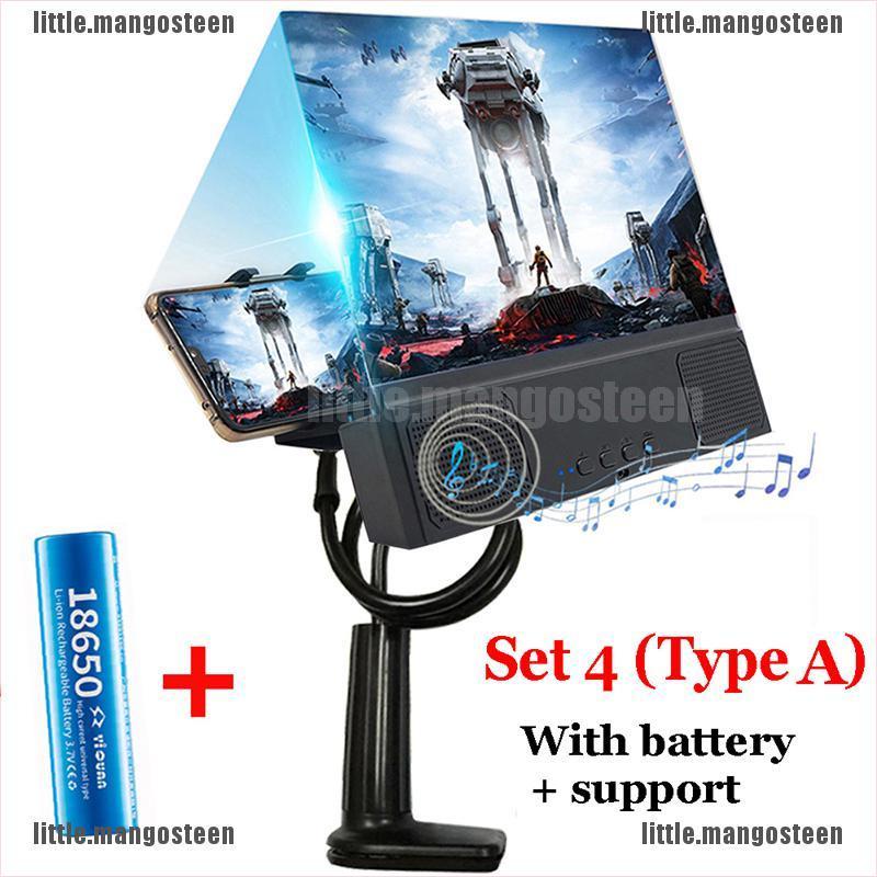 [Mango] 3D Mobile Phone Screen Magnifier Video Amplifier Bluetooth Stereo Speaker Stand