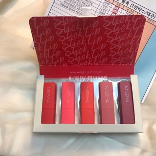 Set son thỏi mini Missha 5 cây