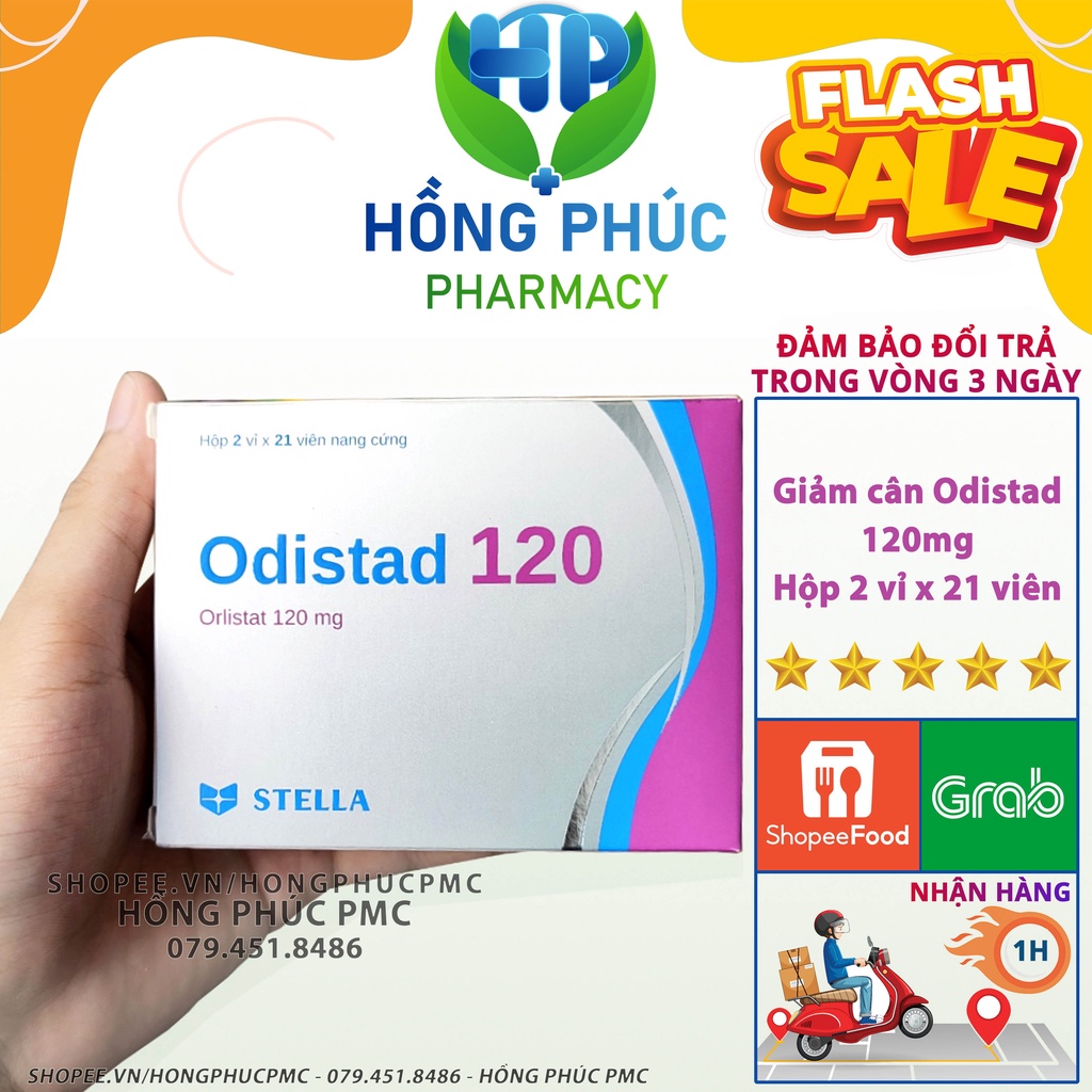 Viên uống giảm cân Odistad Stella 120mg hỗ trợ giảm mỡ đùi mỡ bụng nhanh cấp tốc an toàn cơ địa khó giảm