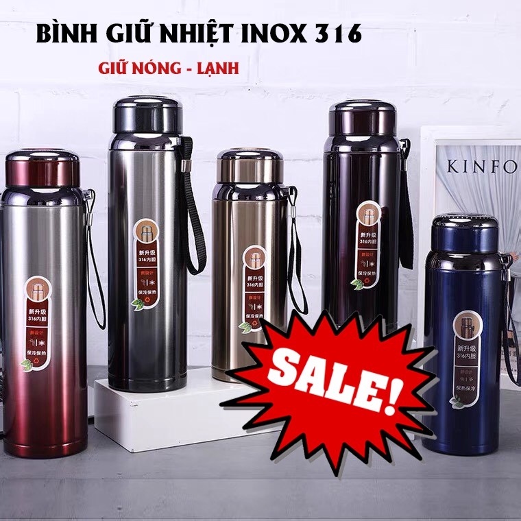 Bình giữ nhiệt 600ml, 800ml, 1000ml, 1200ml, 1500ml inox 304 cao cấp siêu giữ nhiệt đến 8 tiếng- BÌNH GIỮ NHIỆT