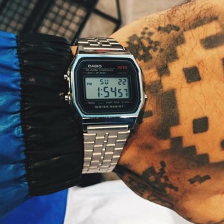 [ Hình ảnh thật sự ] Đồng hồ CS Nam Nữ A159WAD-1DF Dây Kim Loại Mạ Bạc chính hãng