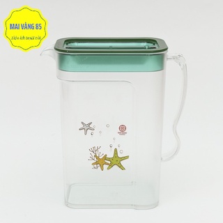 🏵️Ca Đựng Nước Bằng Nhựa Cứng, Ca Kính Vuông Việt Nhật Dung Tích 1,8L Chất Liệu Nhựa Nguyên Sinh Cao Cấp, An Toàn