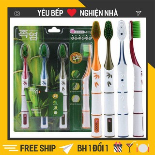 Bàn chải đánh răng than tre hoạt tính, bàn trải đánh răng Hàn Quốc siêu mềm cao cấp