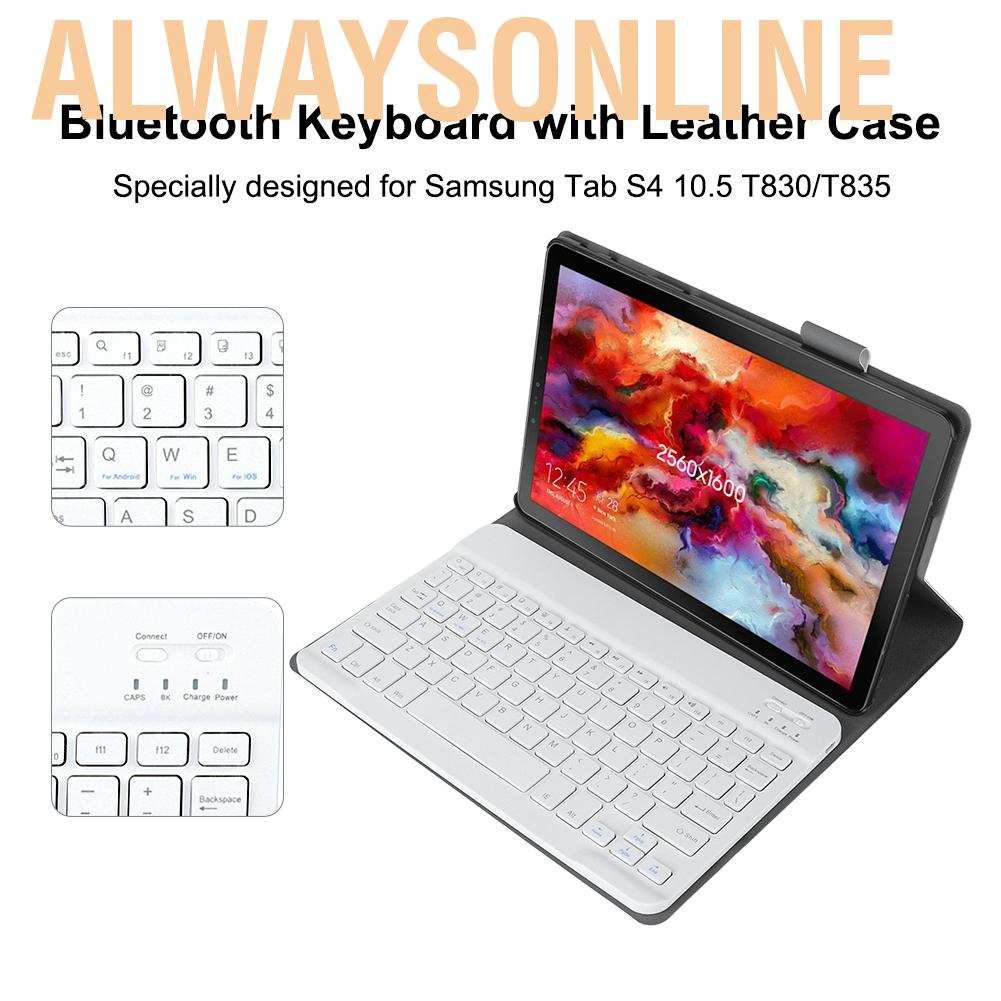 Bao Da Kèm Bàn Phím Không Dây Tiện Dụng Cho Samsung Tab S4 10.5 T830 / T835