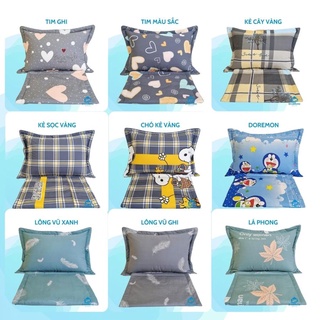Vỏ gối nằm cotton 45x65 trần bông đẹp cao cấp khóa kéo Dreamhomebedding (1 đôi)