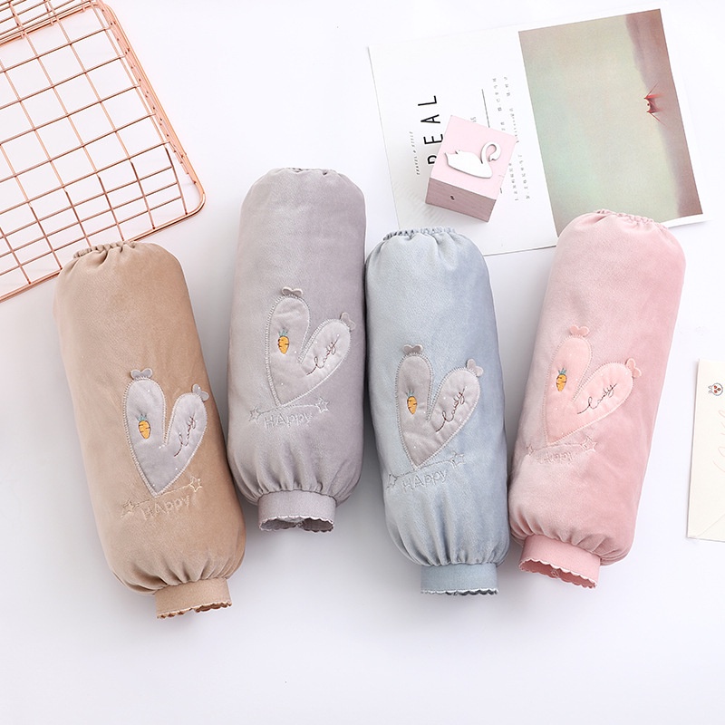 Ống Tay Áo Mở Rộng Bằng Vải Bông Dễ Thương Chống Bẩn Dành Cho Học Sinh Nam Nữ