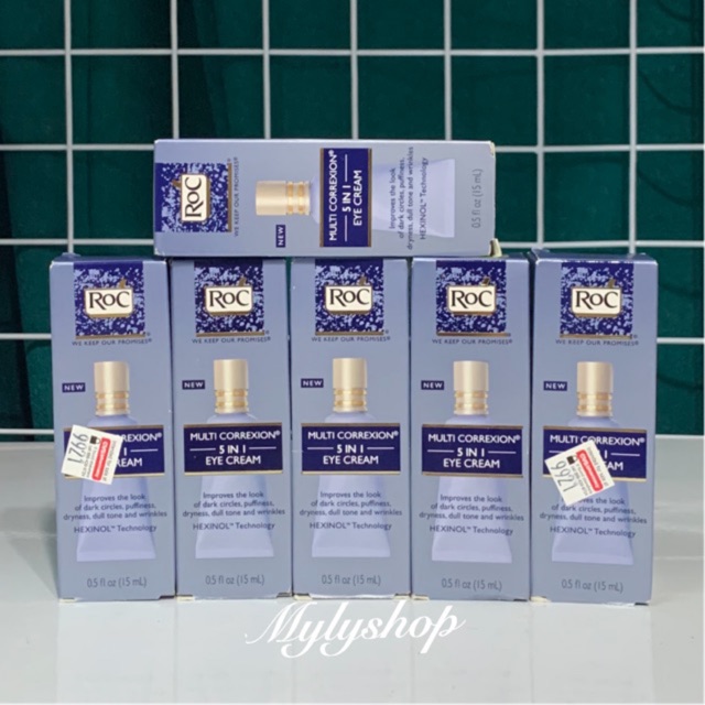 Kem dưỡng mắt sáng da Roc Retinol Multi Correxion 5 in 1 Eye Cream 15ml