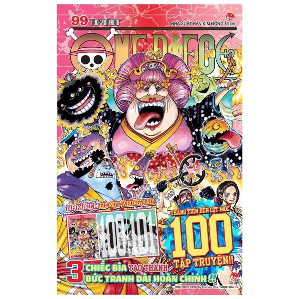 Truyện tranh One Piece - Tập 99, 100 bìa rời, Tặng Kèm Obi Và Postcard